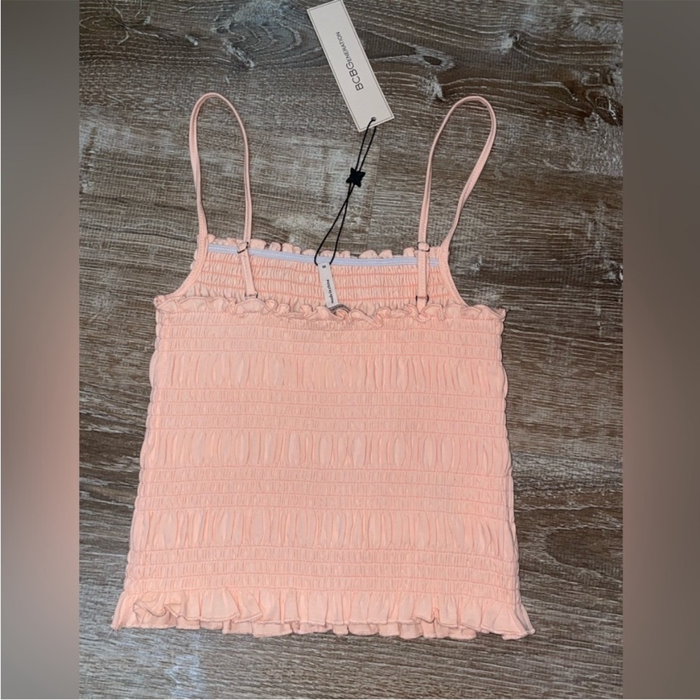 NWT Smocked Cami in Peach BCBGeneration - Picture 4 of 5